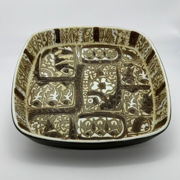 Vintage Nils Thorsson Royal Copenhagen Baca Series Shallow Dish Ceramic Faience~ - Picture 5 of 14
